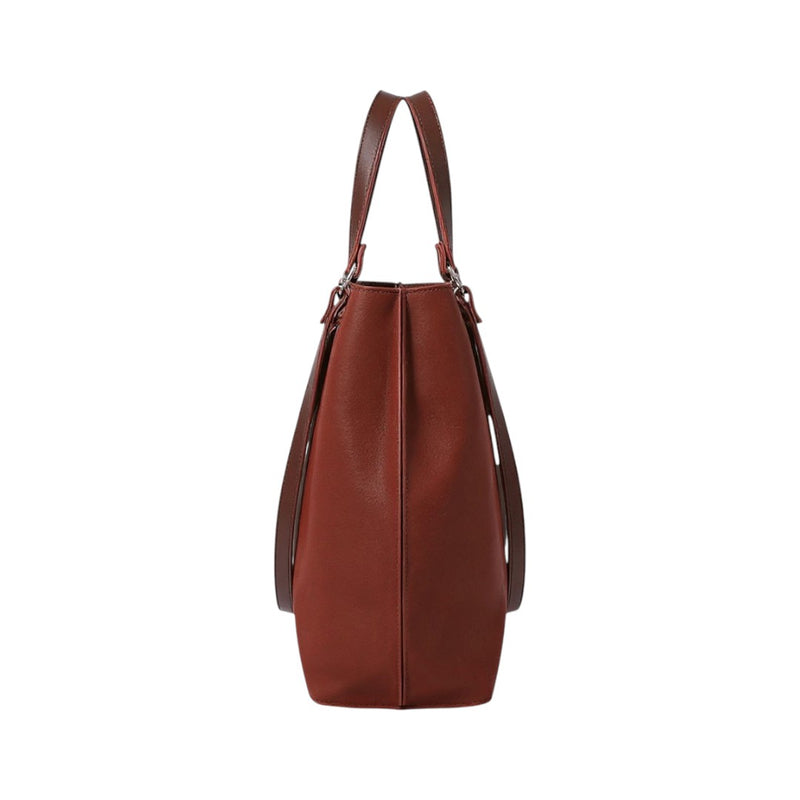 Modire Dark brown Suede Double Handle Tote Bag