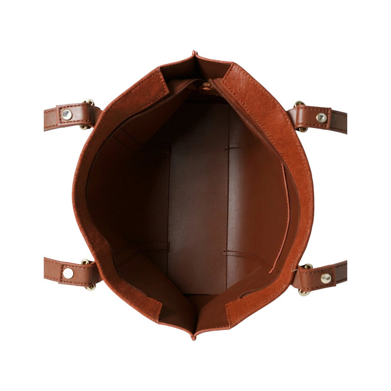 Modire Dark brown Suede Double Handle Tote Bag